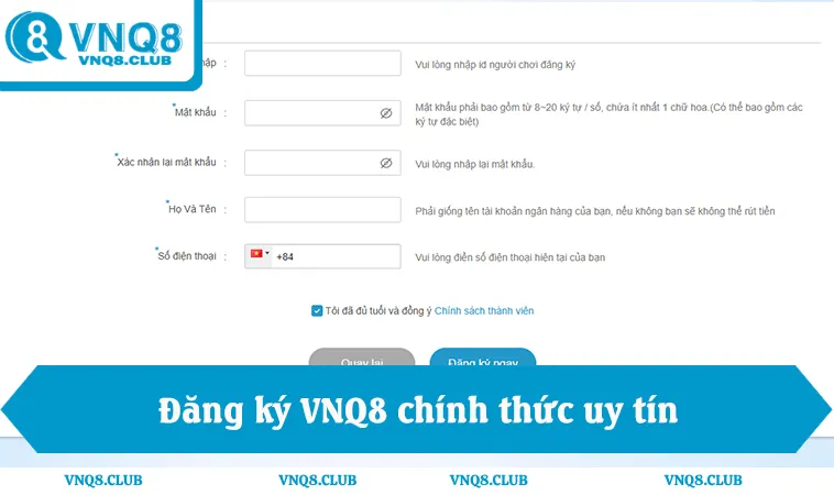 Casino VNQ8 3 Đăng ký vnq8 chính thức thương hiệu uy tín