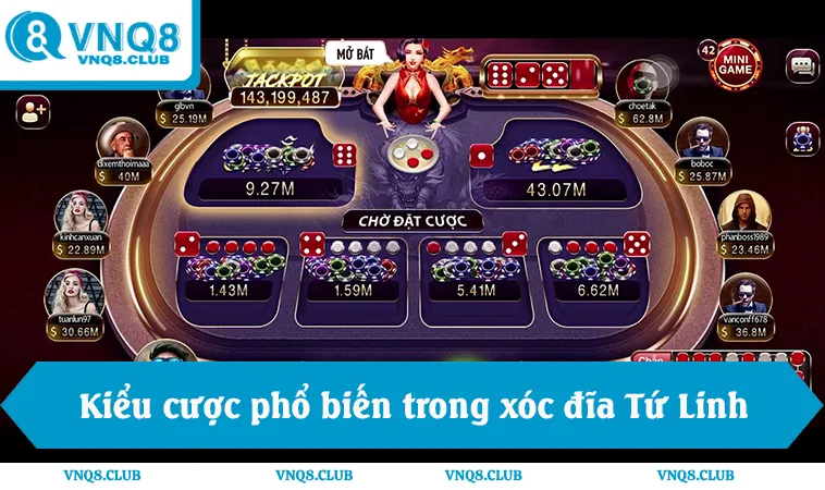 Cách Chơi Xóc Đĩa Tứ Linh Và 3 Cửa Cược Dễ Ăn Tiền 2 Kiểu cược phổ biến trong xóc đĩa Tứ Linh online VNQ8